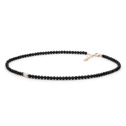 Choker cu perla naturala si spinel cu argint placat cu aur roz 40 cm DiAmanti 222-60C-G (Argint 925‰ 0,85 g.)